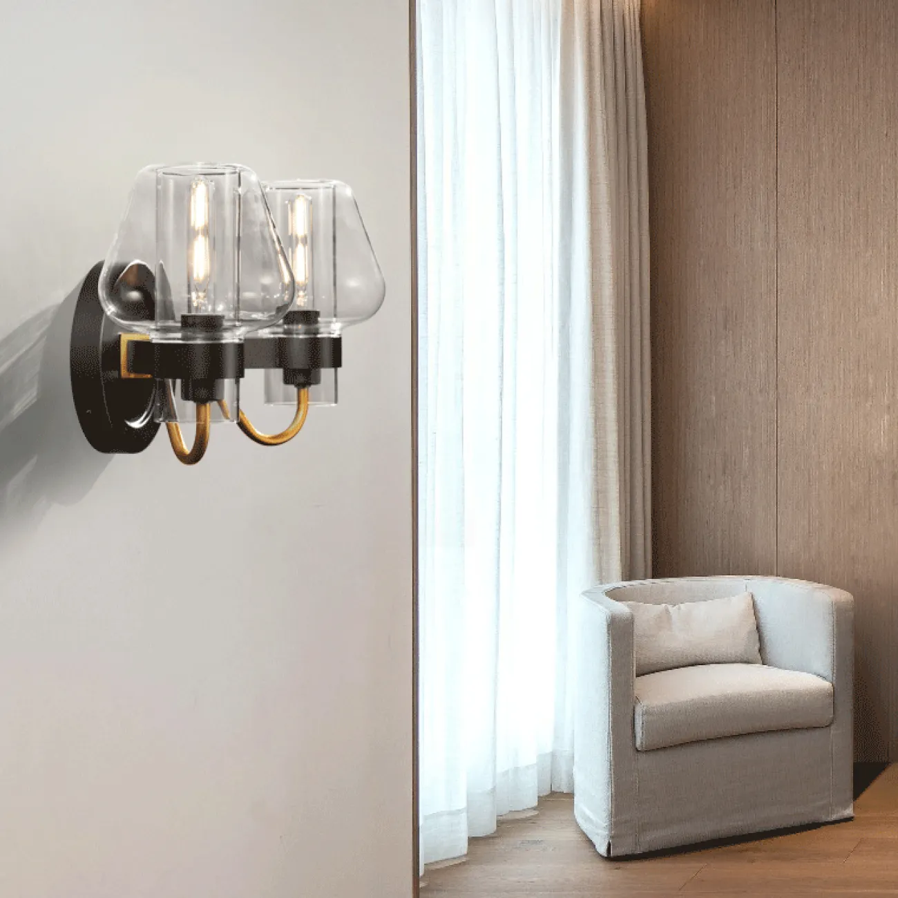 Бра MONTALEMBERT SCONCE BY Studios Черный, Прозрачный от ImperiumLoft