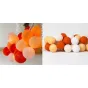 Гирлянда хлопковые фонарики Сotton Ball Orange