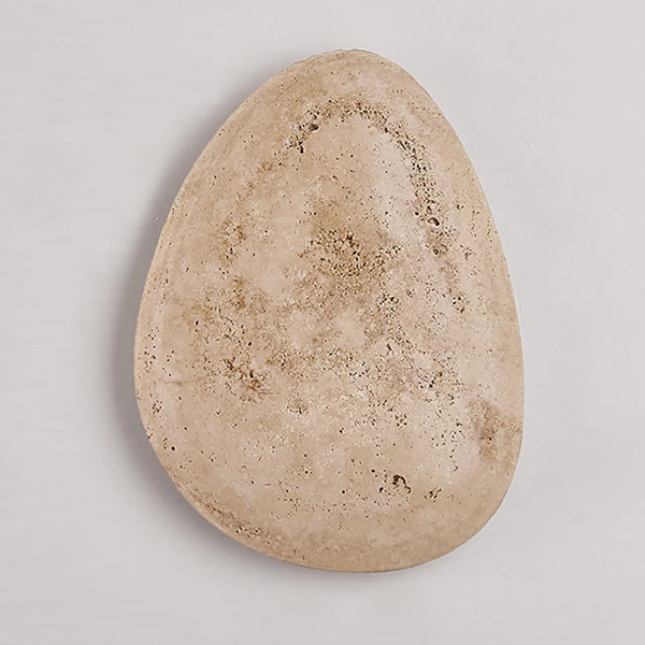 Настенный светодиодный светильник светильник с плоским корпусом из натурального камня травертина BLAS С выключателем цепочкой