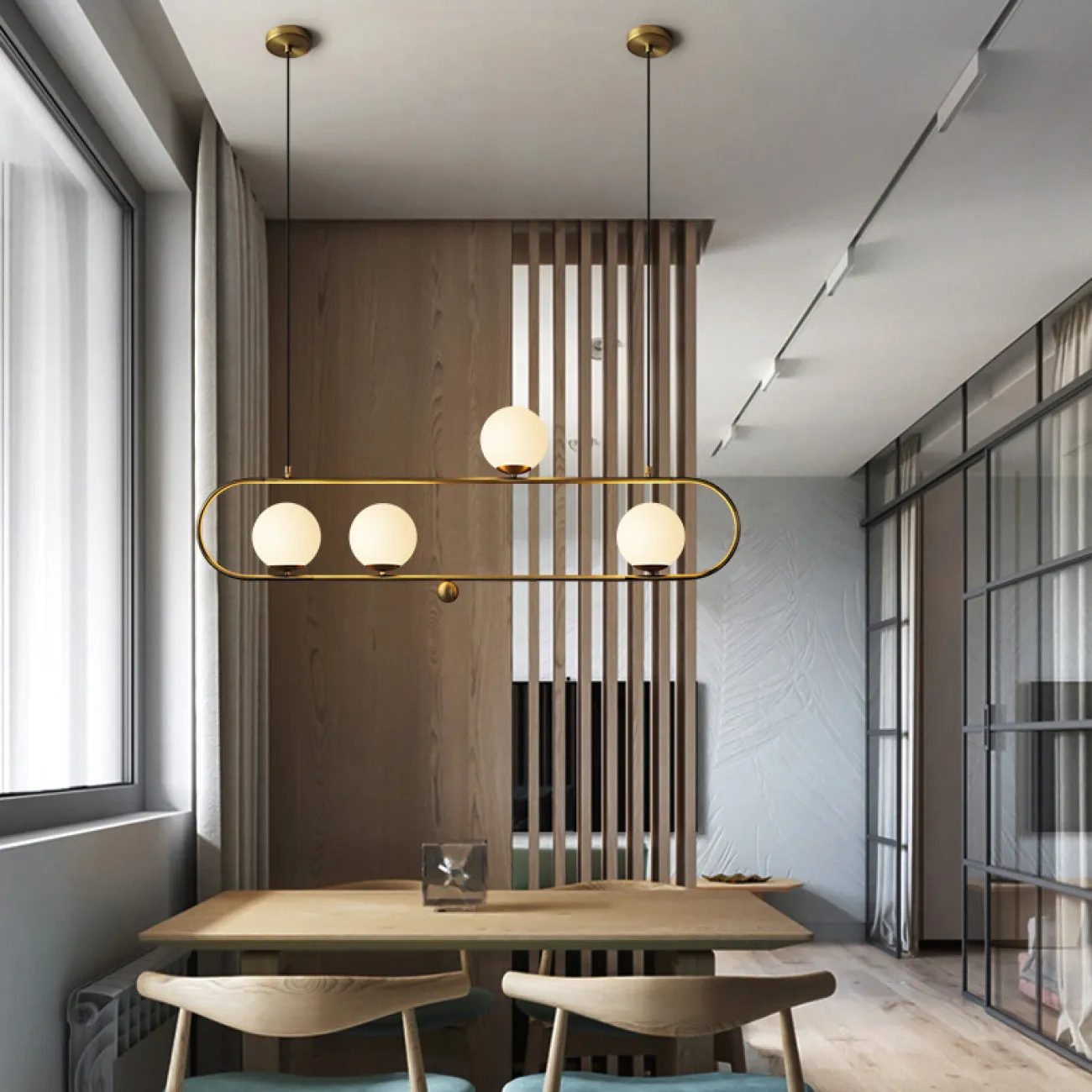 Подвесной реечный светильник HOOP L120 ЧЕРНЫЙ от ImperiumLoft