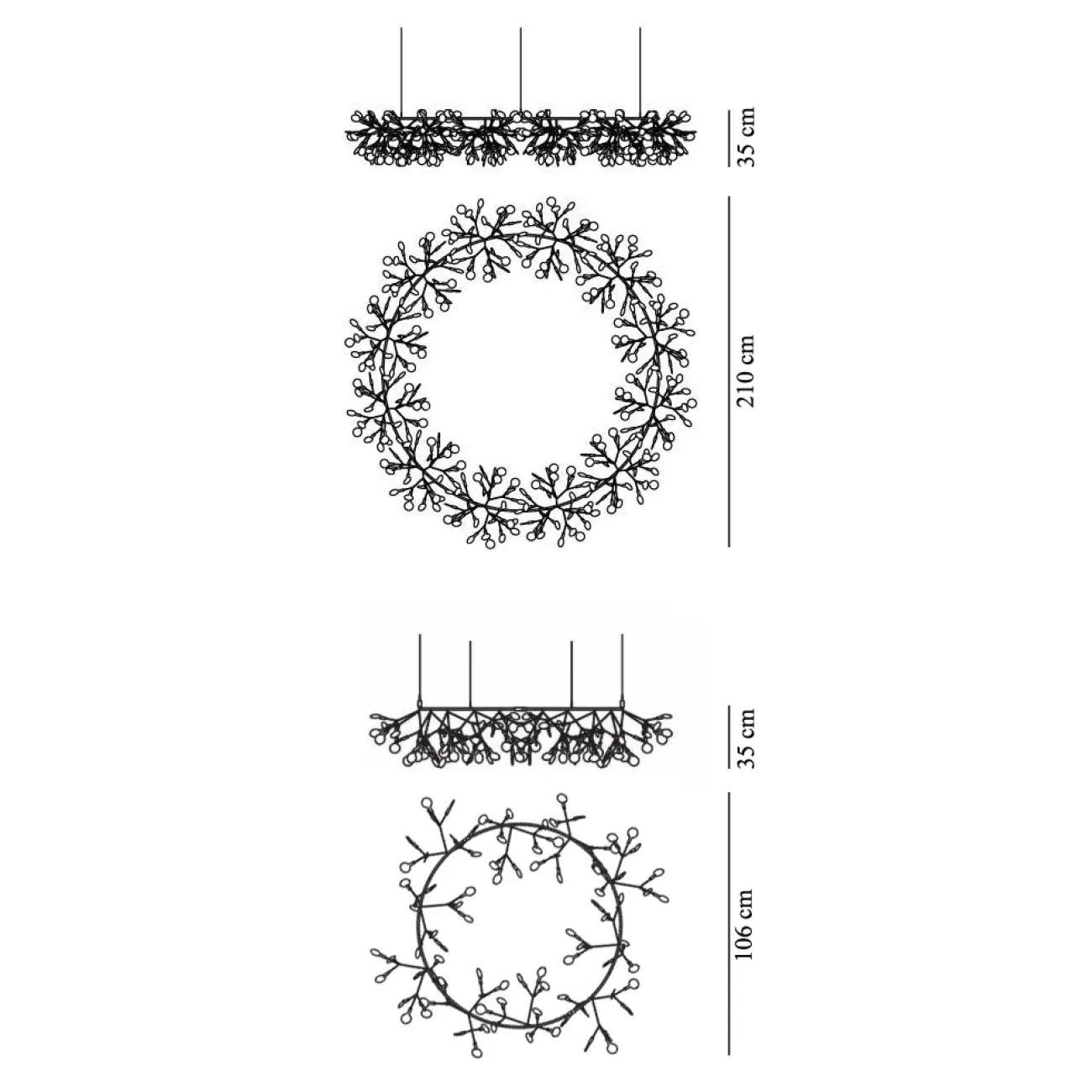 Люстра Moooi Heracleum The Big O designed by Bertjan Pot  in 2012 от LaLume