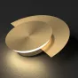 Серия настенных светодиодных светильников с латунным плафоном в виде комбинации полного и усеченного диска SOLO D25