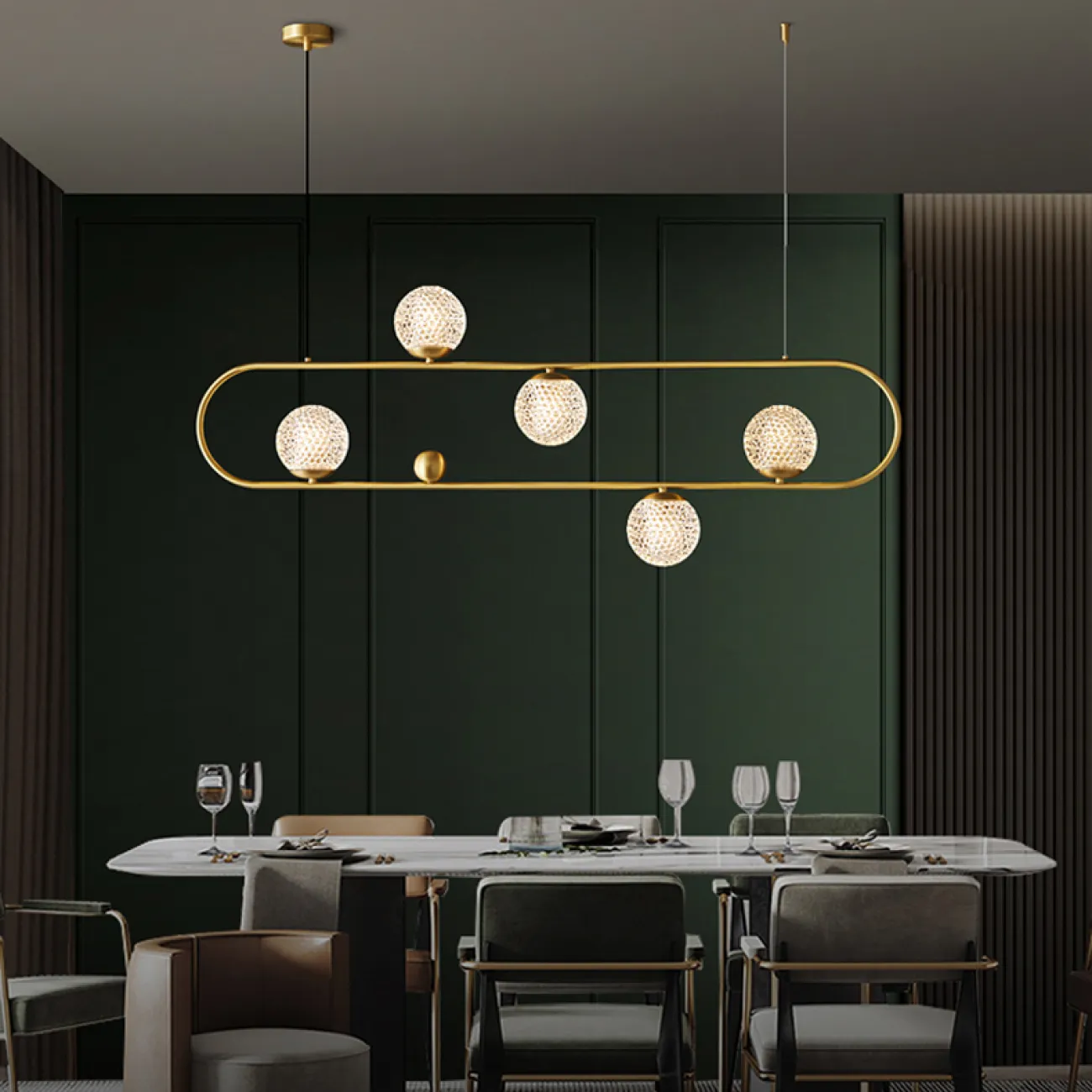 Подвесной светильник HOOP LONG LUX от ImperiumLoft