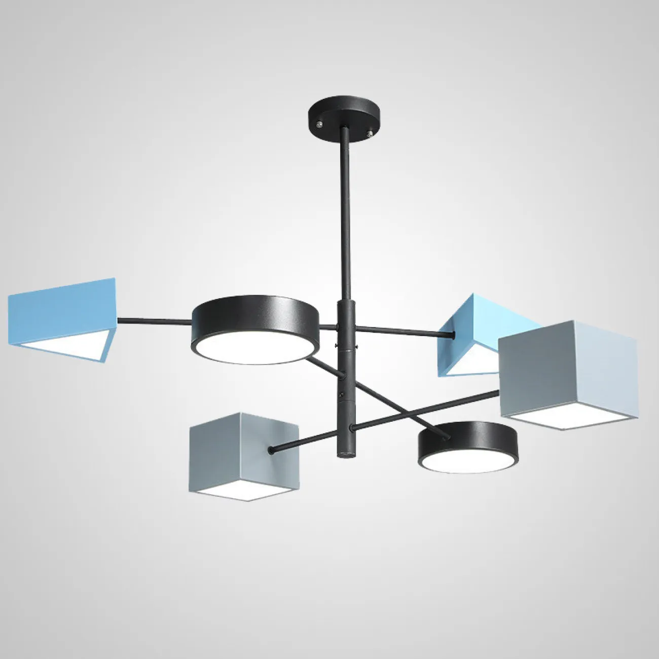 Светодиодная люстра DENIZA L3 Gray Blue Black от ImperiumLoft