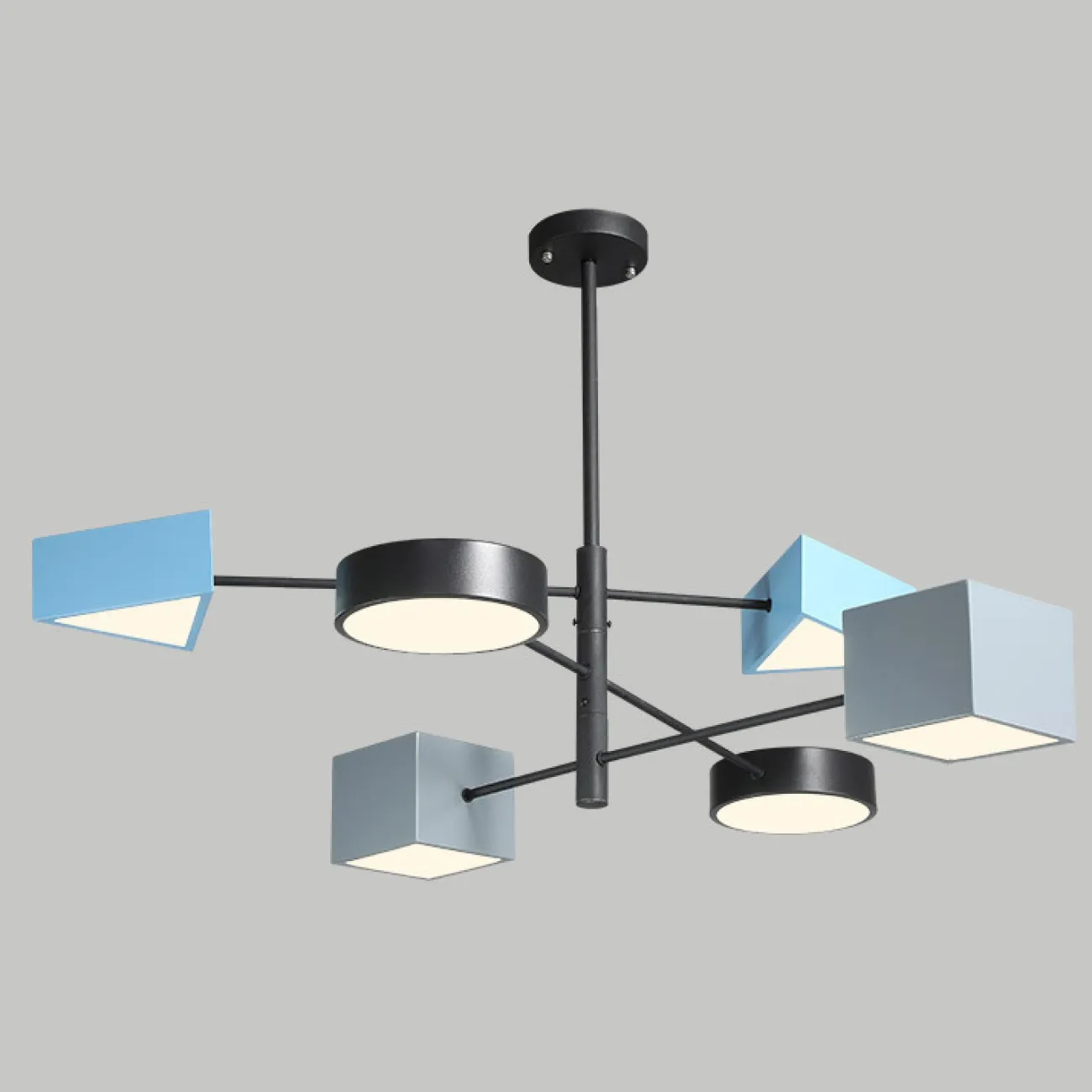 Светодиодная люстра DENIZA L3 Gray Blue Black от ImperiumLoft