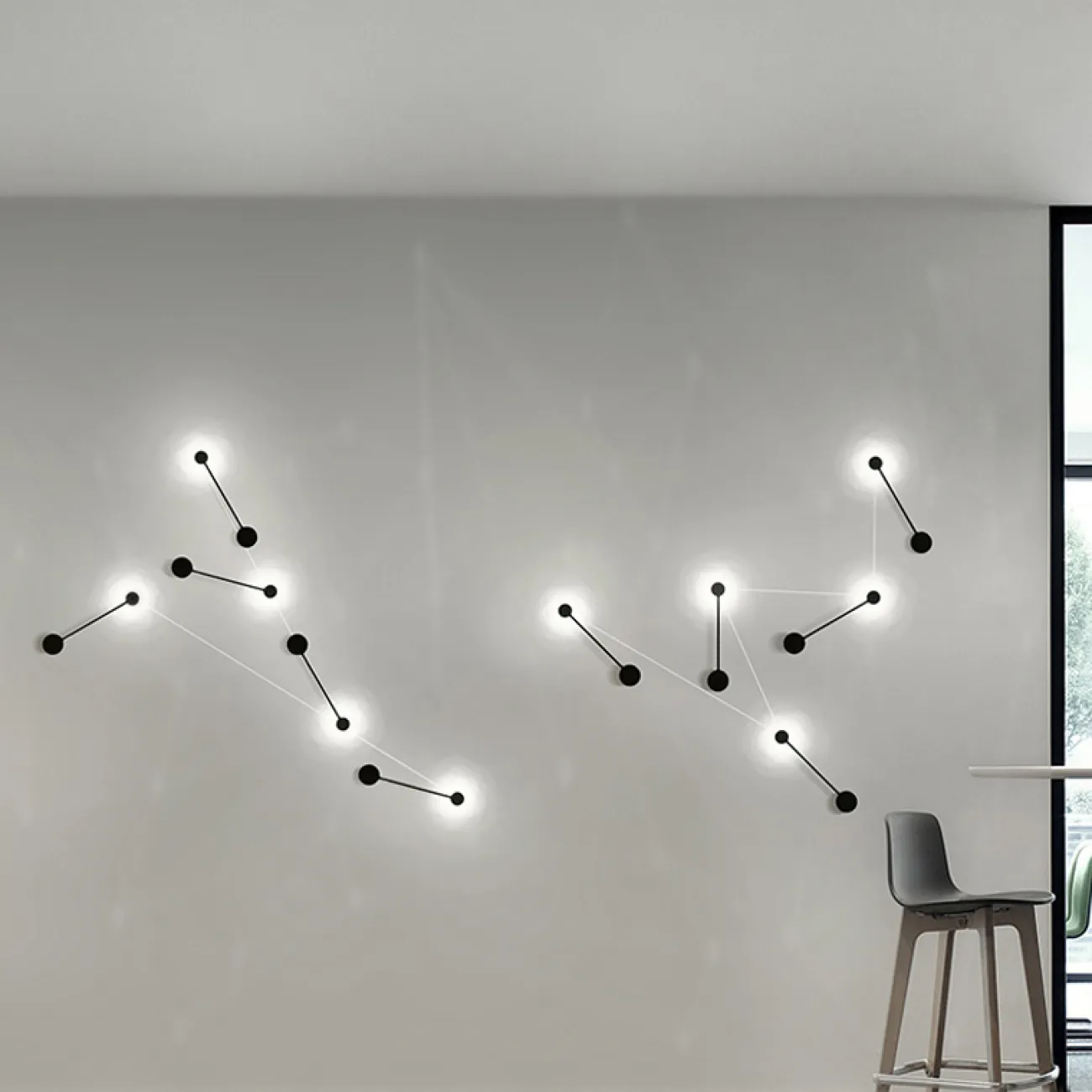 Бра Via Pin Wall L29,5 Black от ImperiumLoft