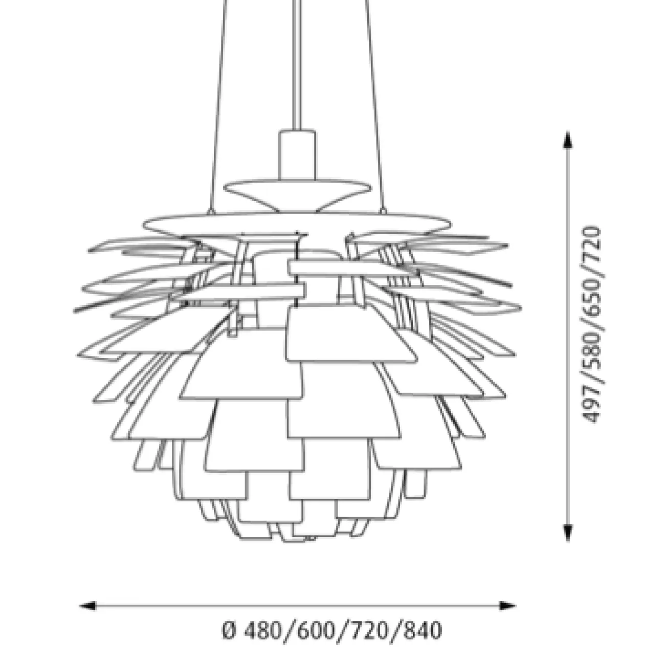 Люстра PH Artichoke designed by Poul Henningsen in 1958