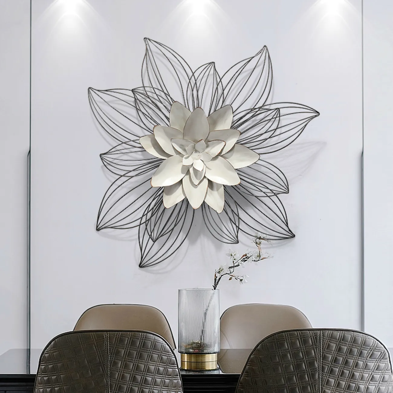 Дизайнерский настенный декор цветы LaLume-KKK00234 Дизайнерский настенный декор цветы LaLume-KKK00234