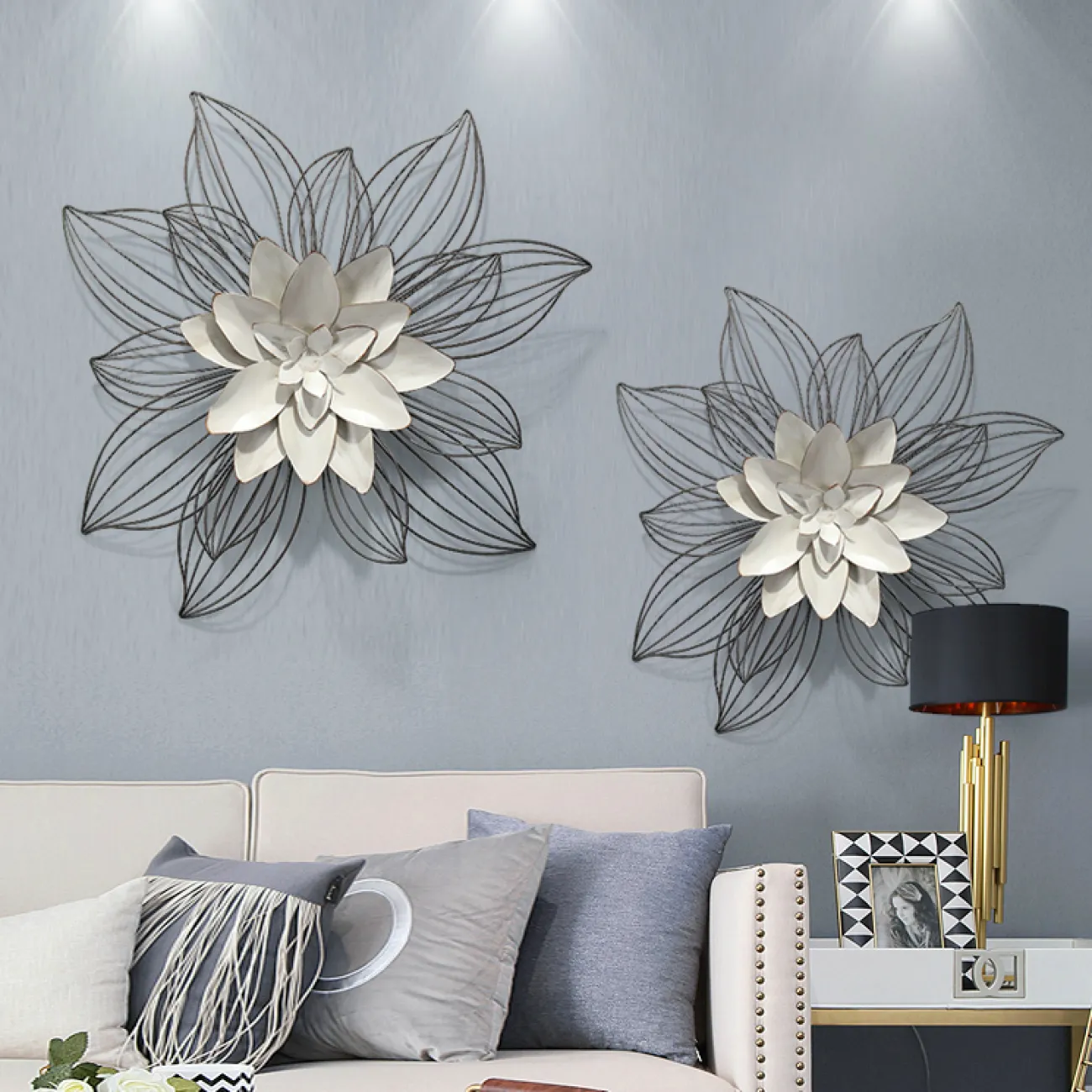 Дизайнерский настенный декор цветы LaLume-KKK00234 Дизайнерский настенный декор цветы LaLume-KKK00234