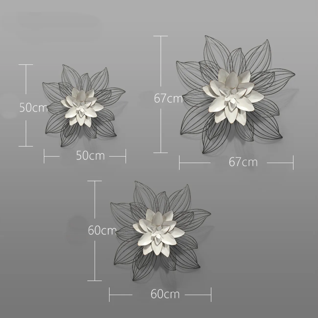 Дизайнерский настенный декор цветы LaLume-KKK00234 Дизайнерский настенный декор цветы LaLume-KKK00234