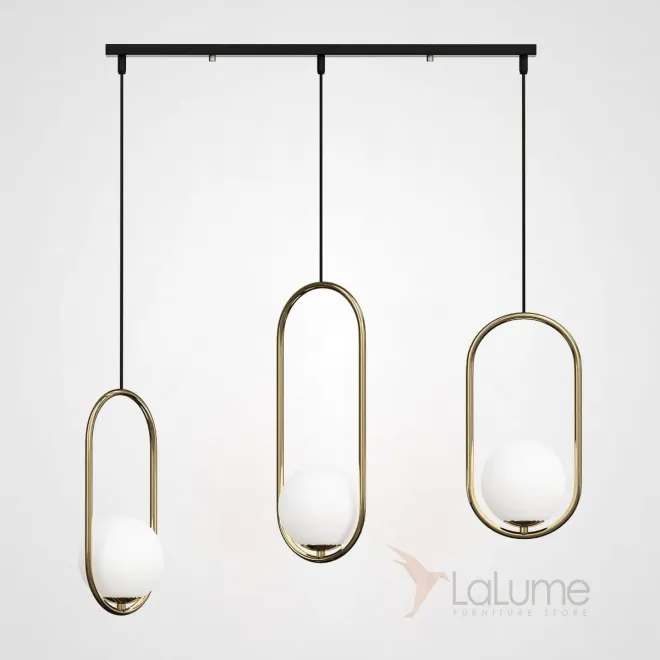 Подвесной светильник HOOP-TRIO Латунь, Эллипс L+S+L, Планка от ImperiumLoft Подвесной светильник HOOP-TRIO Латунь, Эллипс L+S+L, Планка от ImperiumLoft