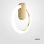 Серия настенных светодиодных светильников с отделкой в цвете латунь по внутреннему контуру кольцевидного плафона GINA WALL D20 Brass 4000К