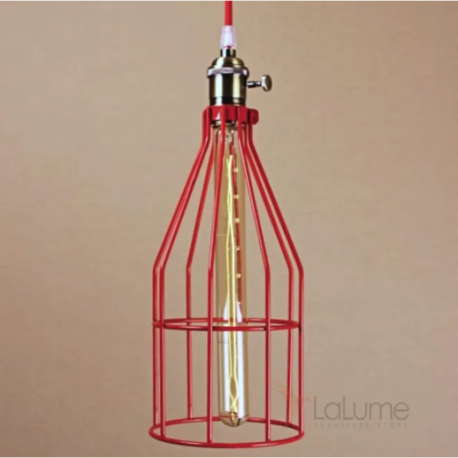 Подвесной светильник Wire Cage Pendant Twix Red от LaLume