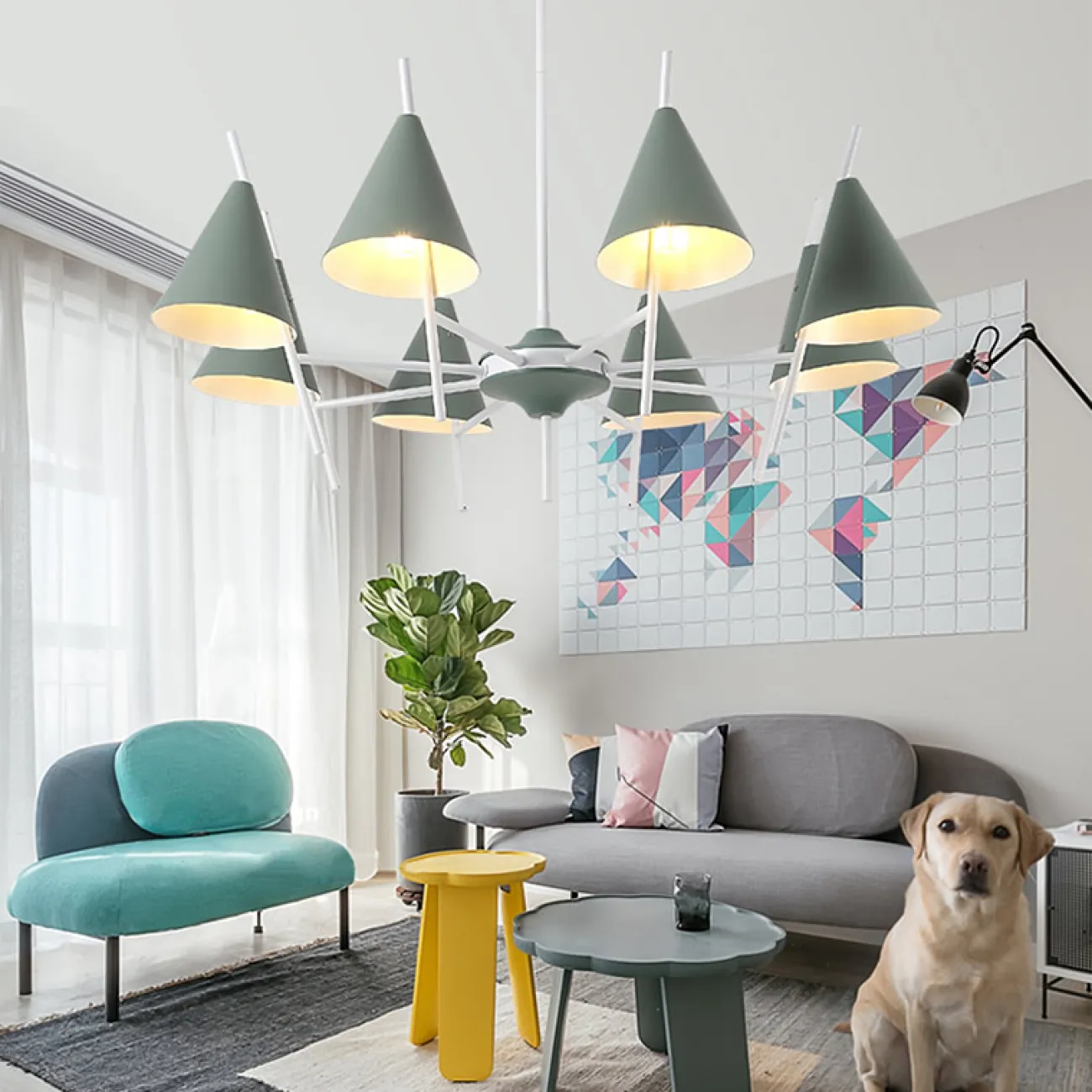 Люстра на штанге CRATER C от ImperiumLoft