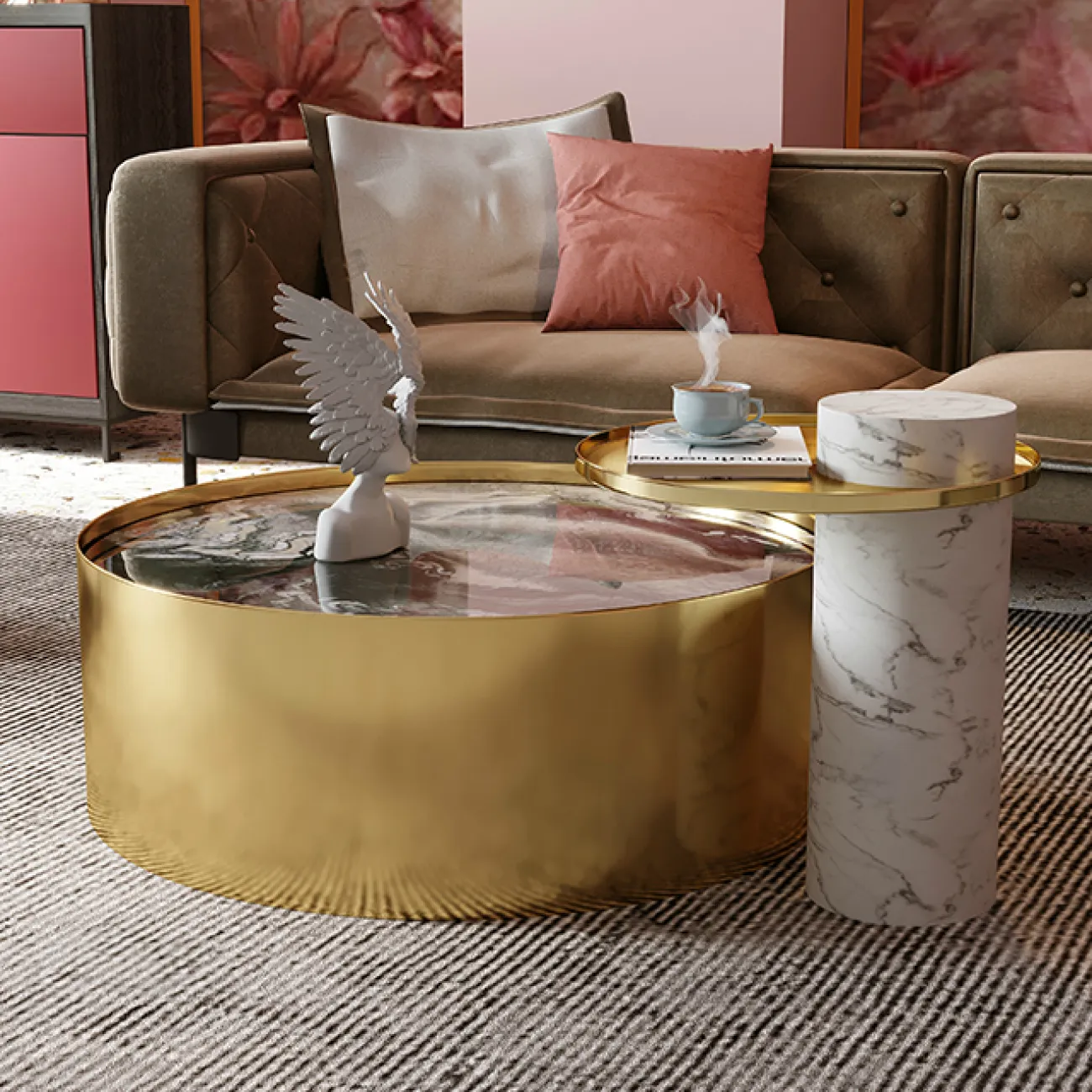 Дизайнерский журнальный столик - LaLume-AP00341 Дизайнерский журнальный столик - LaLume-AP00341