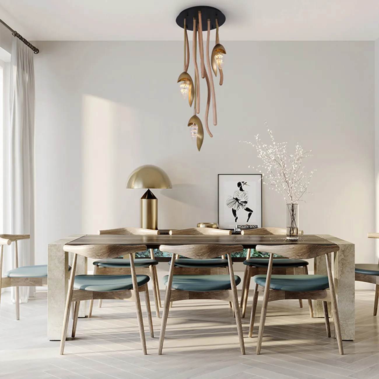 Потолочный светильник TUSKET MORE L7 Light brown от ImperiumLoft