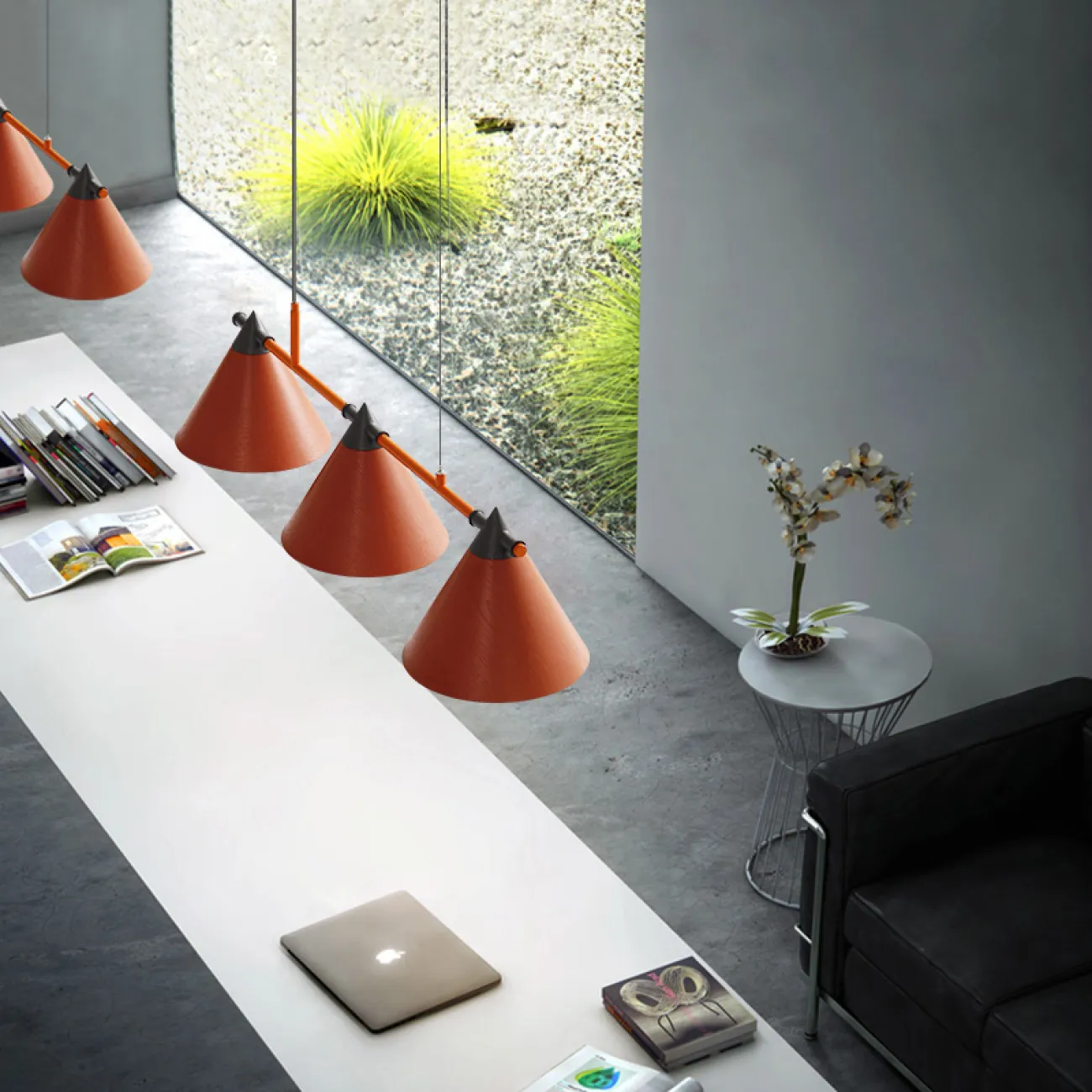 Подвесной реечный светильник CONE 4 от ImperiumLoft