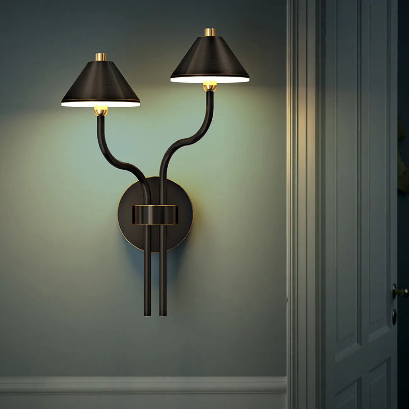 Настенный светильник GENRE L2 Black от ImperiumLoft