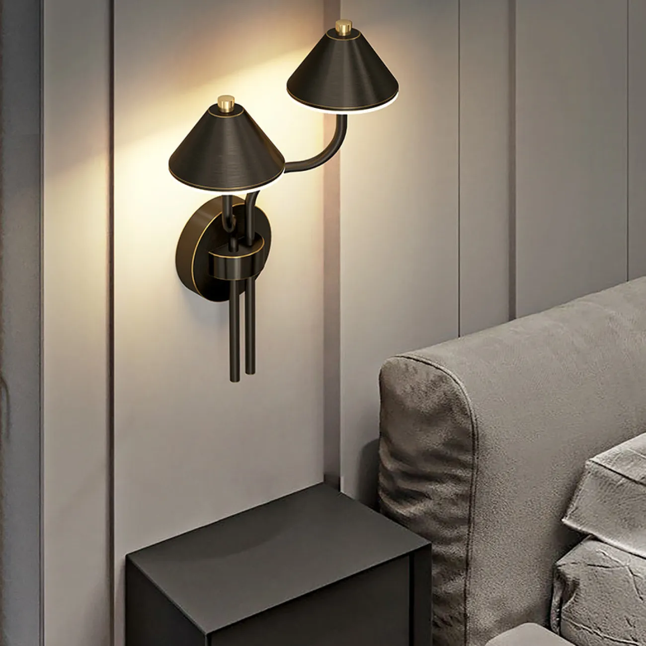 Настенный светильник GENRE L2 Black от ImperiumLoft