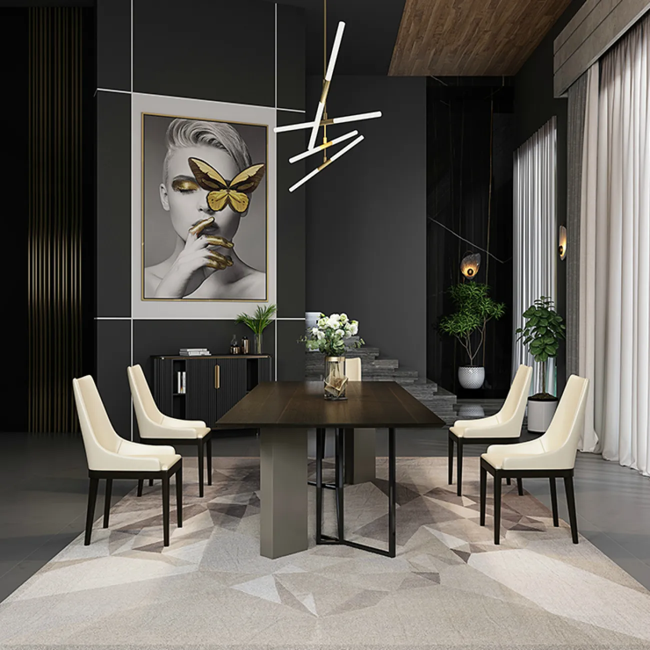 Дизайнерский обеденный стол - LaLume-AZ00417 Дизайнерский обеденный стол - LaLume-AZ00417