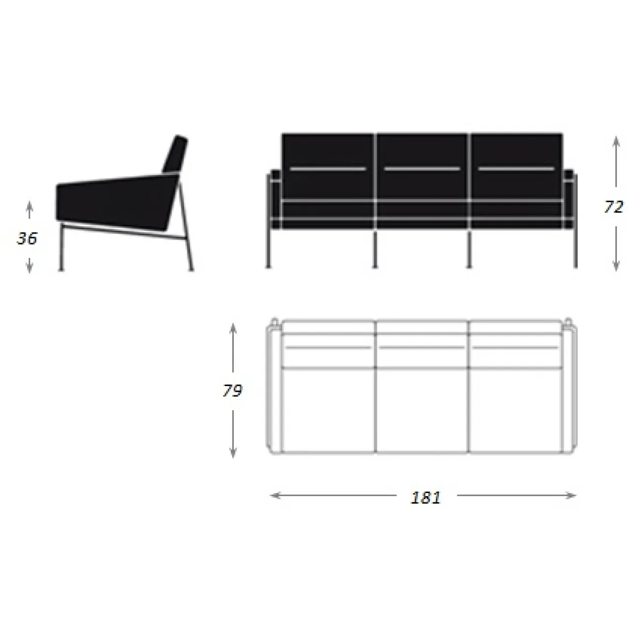 Диван 3300 series 3 seater designed by Arne Jacobsen		 in 1958 от LaLume
