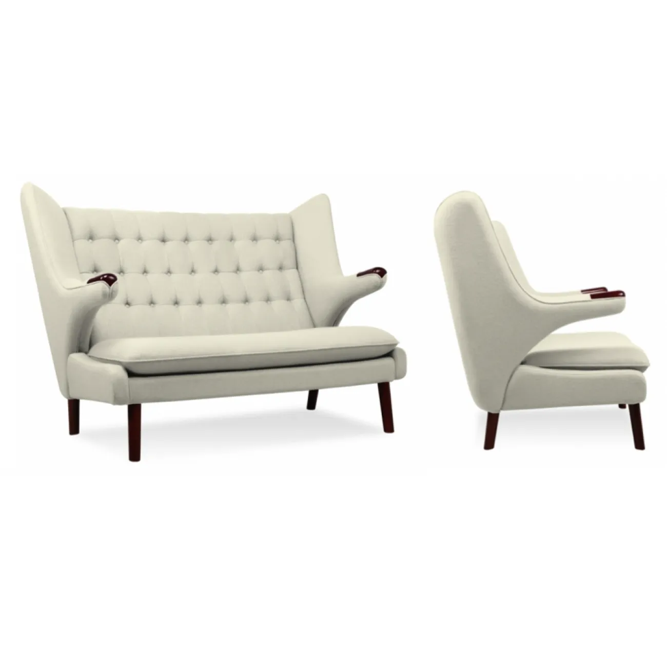 Диван Papa Bear Loveseat designed by Hans J.Wegner		 in 1951 от LaLume