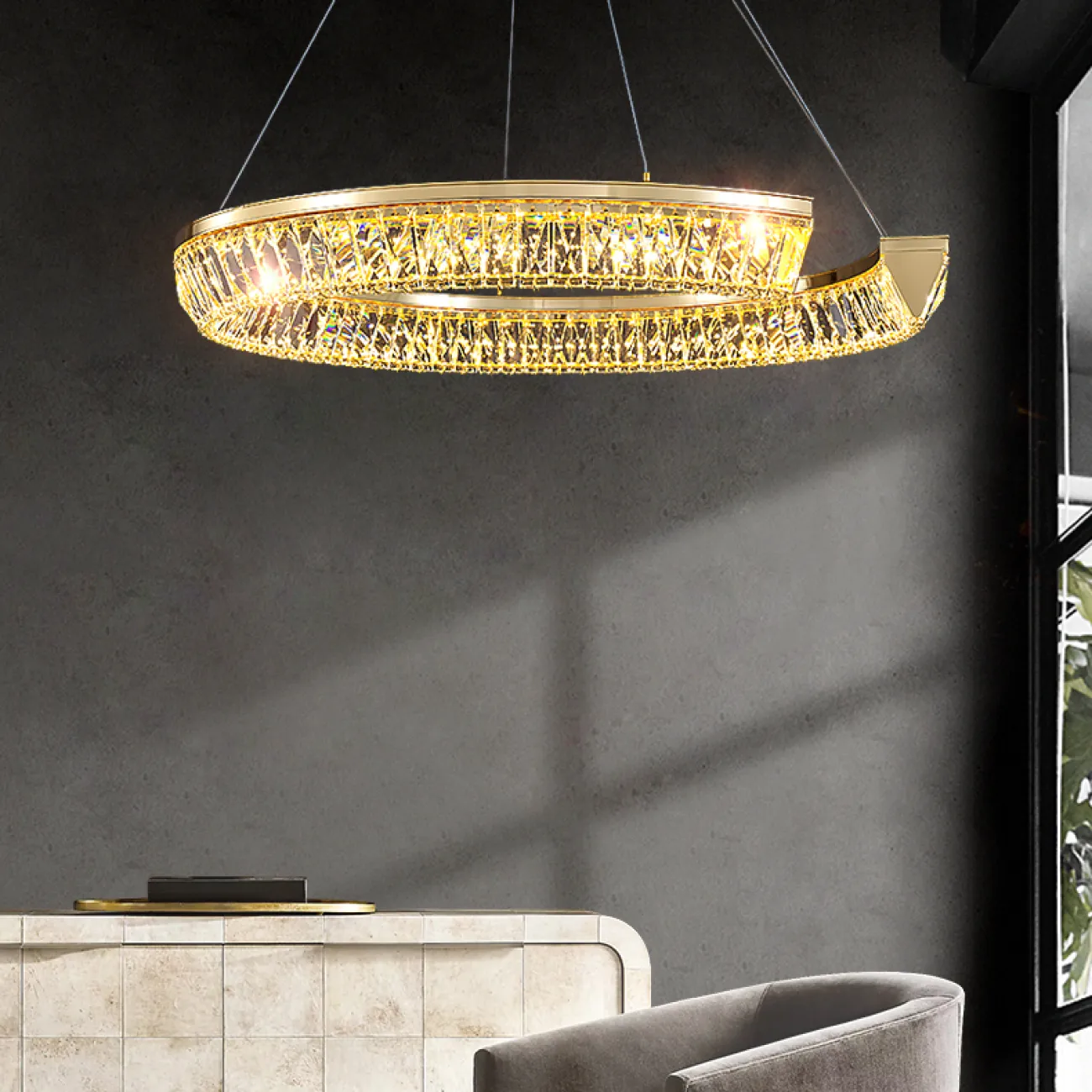 Подвесная люстра CHRISTENCE D45+80 от ImperiumLoft