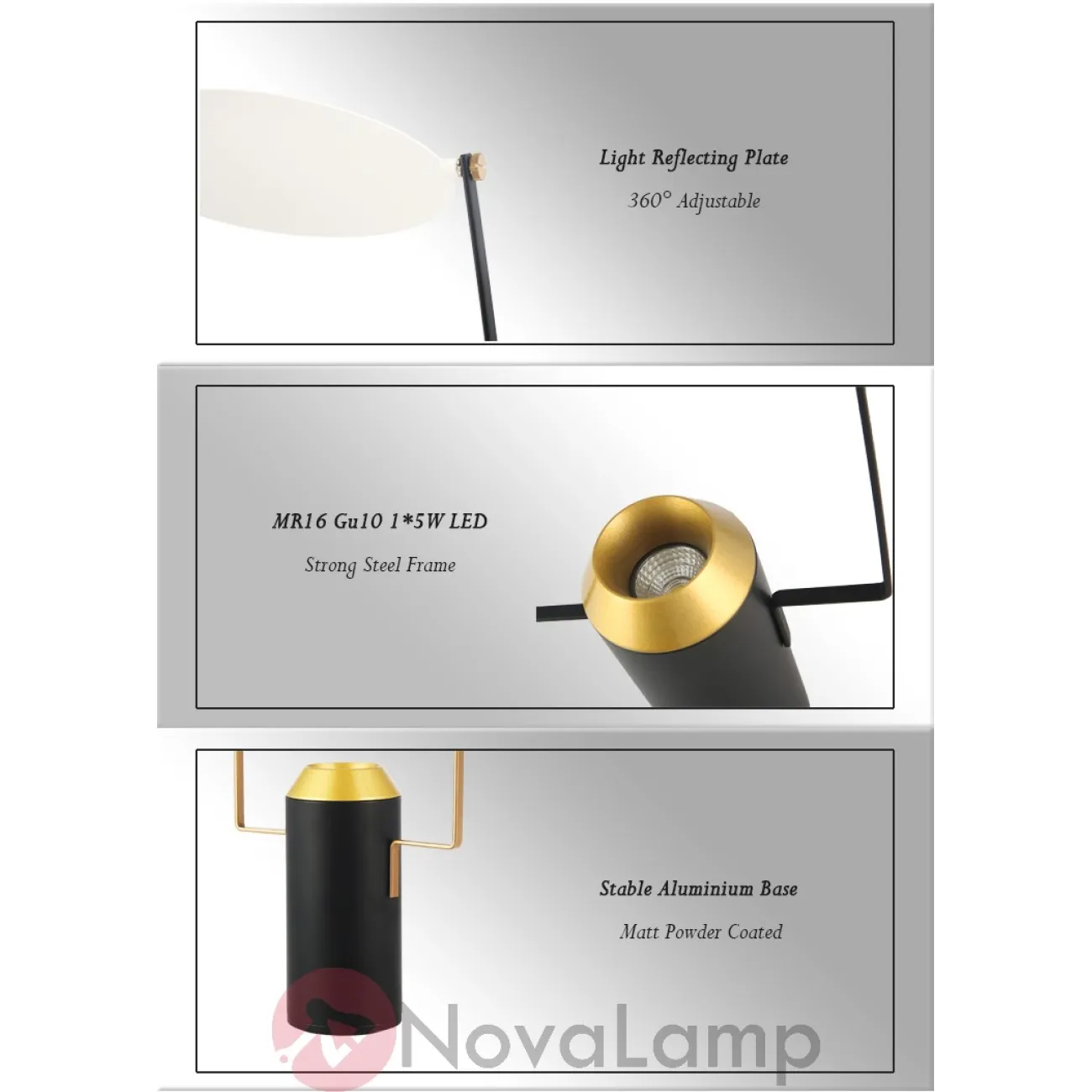 Настольная лампа Marble reflector от ImperiumLoft