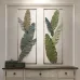 Дизайнерский настенный декор листья в рамке LaLume-KKK00123