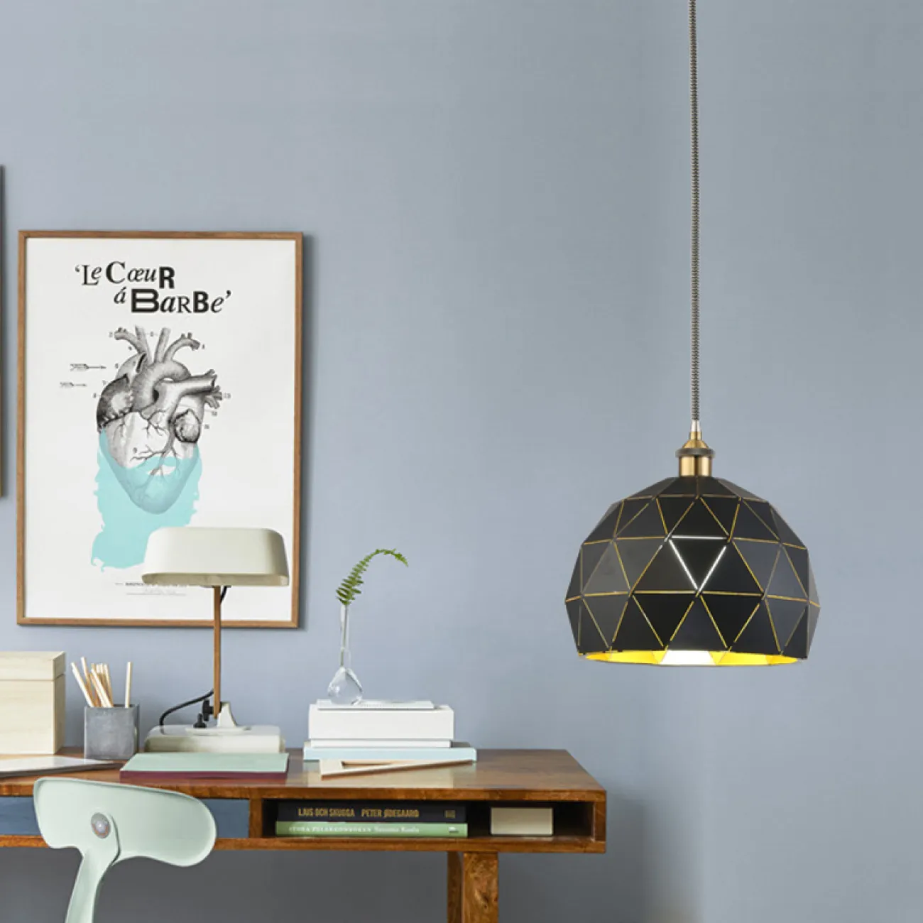 Подвесной светильник MELON D36 Gold/Black от ImperiumLoft