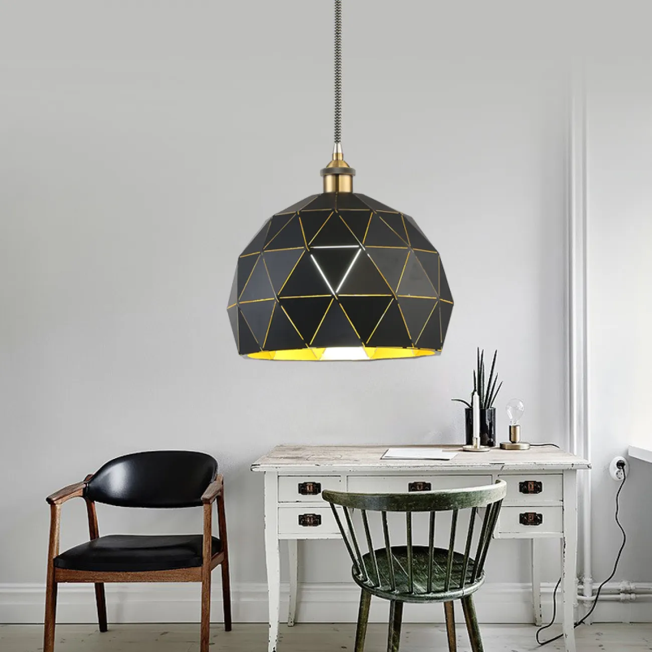 Подвесной светильник MELON D36 Gold/Black от ImperiumLoft