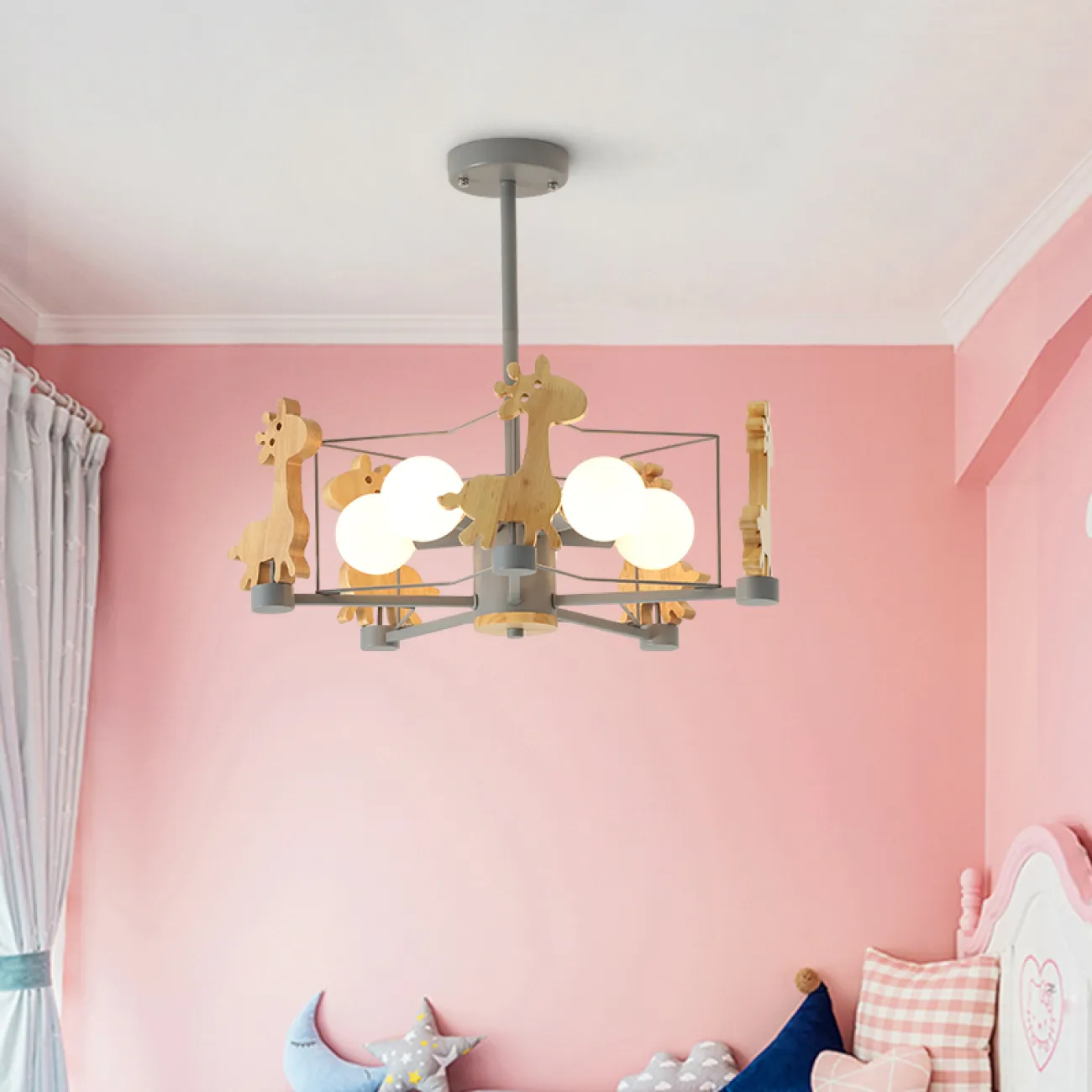 Потолочная люстра GIRAFFE Star Pink от ImperiumLoft