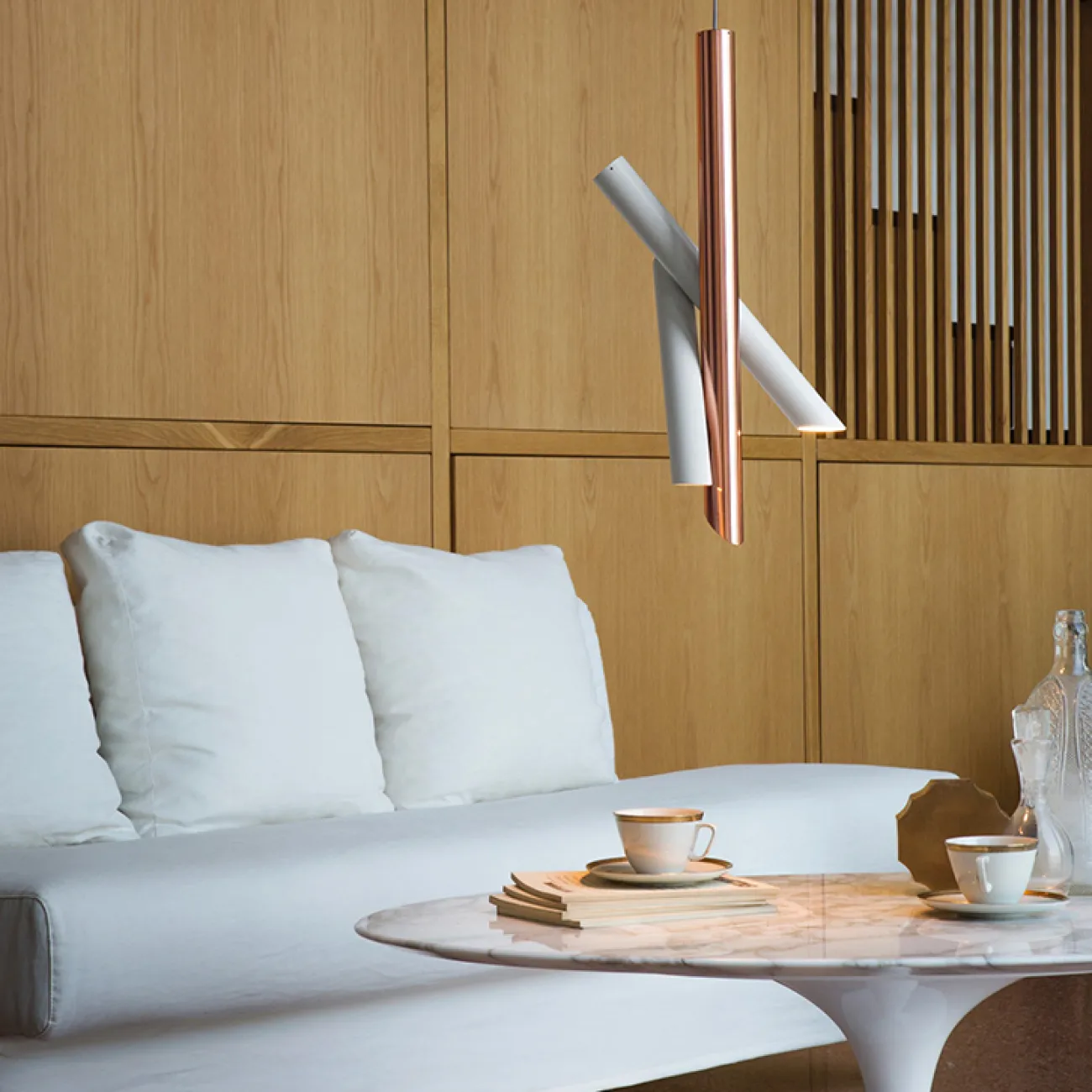 Подвесной светильник JAFFET White Rose Gold от ImperiumLoft