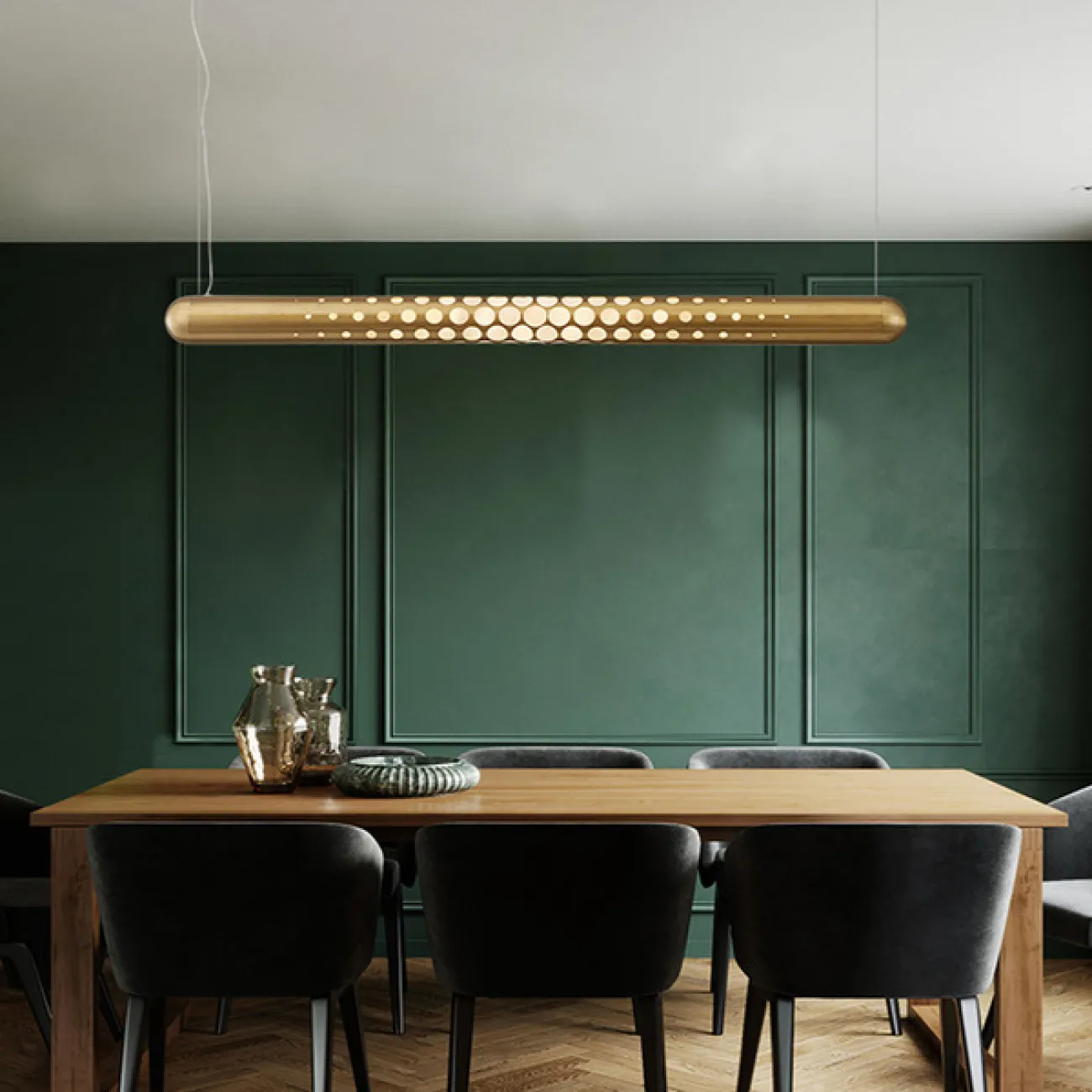 Светильник подвесной, реечный HETTA Черный от ImperiumLoft