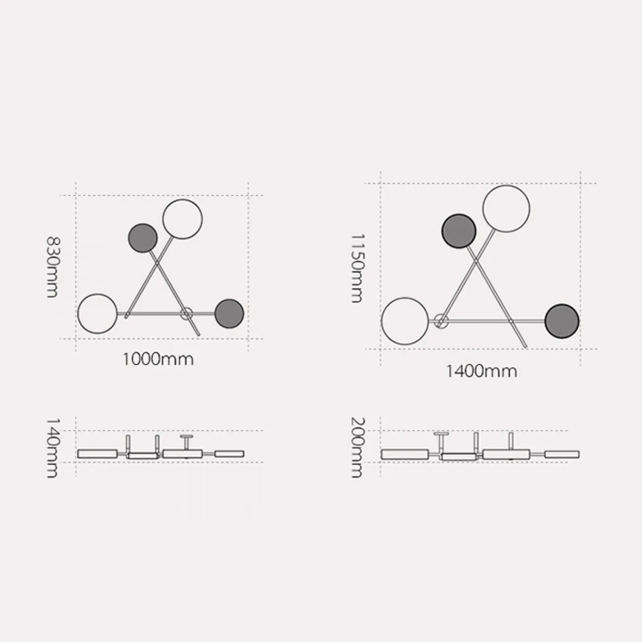 Бра Iride Bernhardt dots 100 cm Желтый от ImperiumLoft