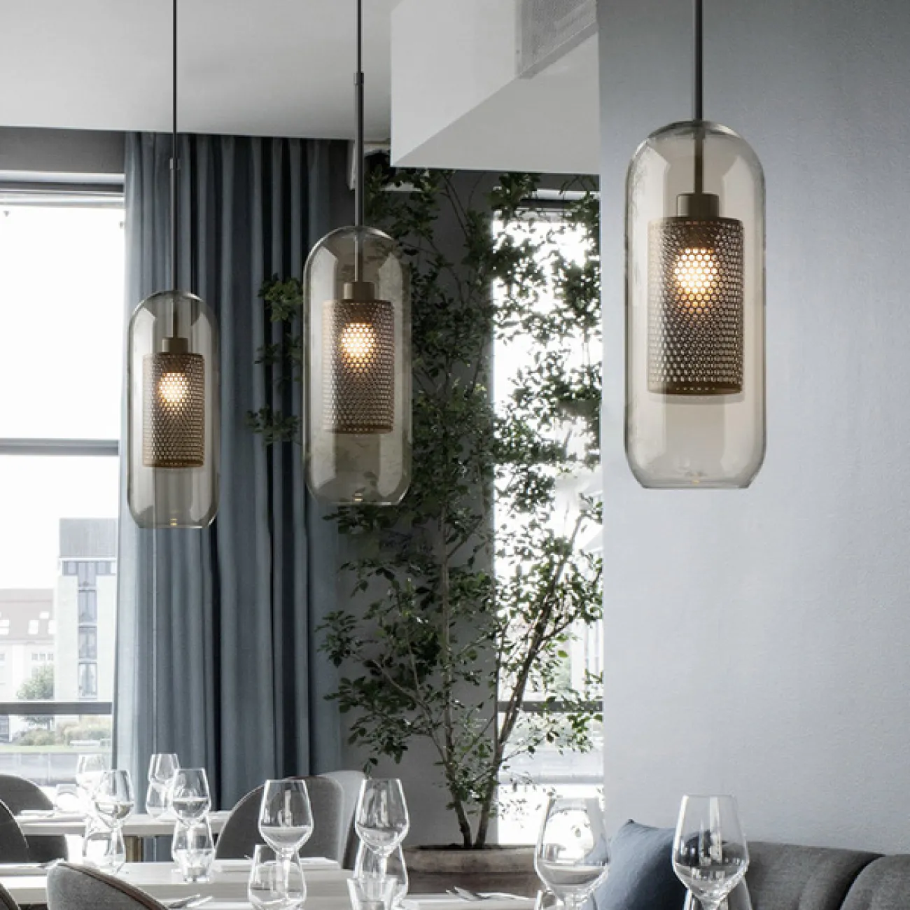 Подвесной светильник CATCH AMBER Pear S D25 от ImperiumLoft