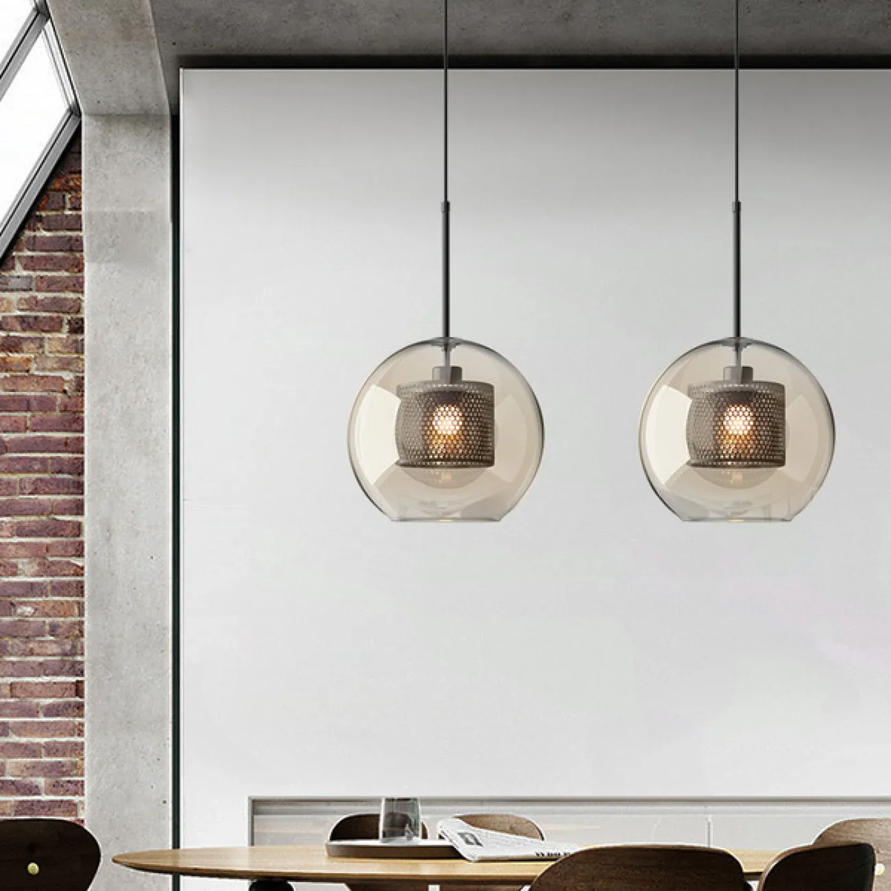 Подвесной светильник CATCH AMBER Pear S D25 от ImperiumLoft