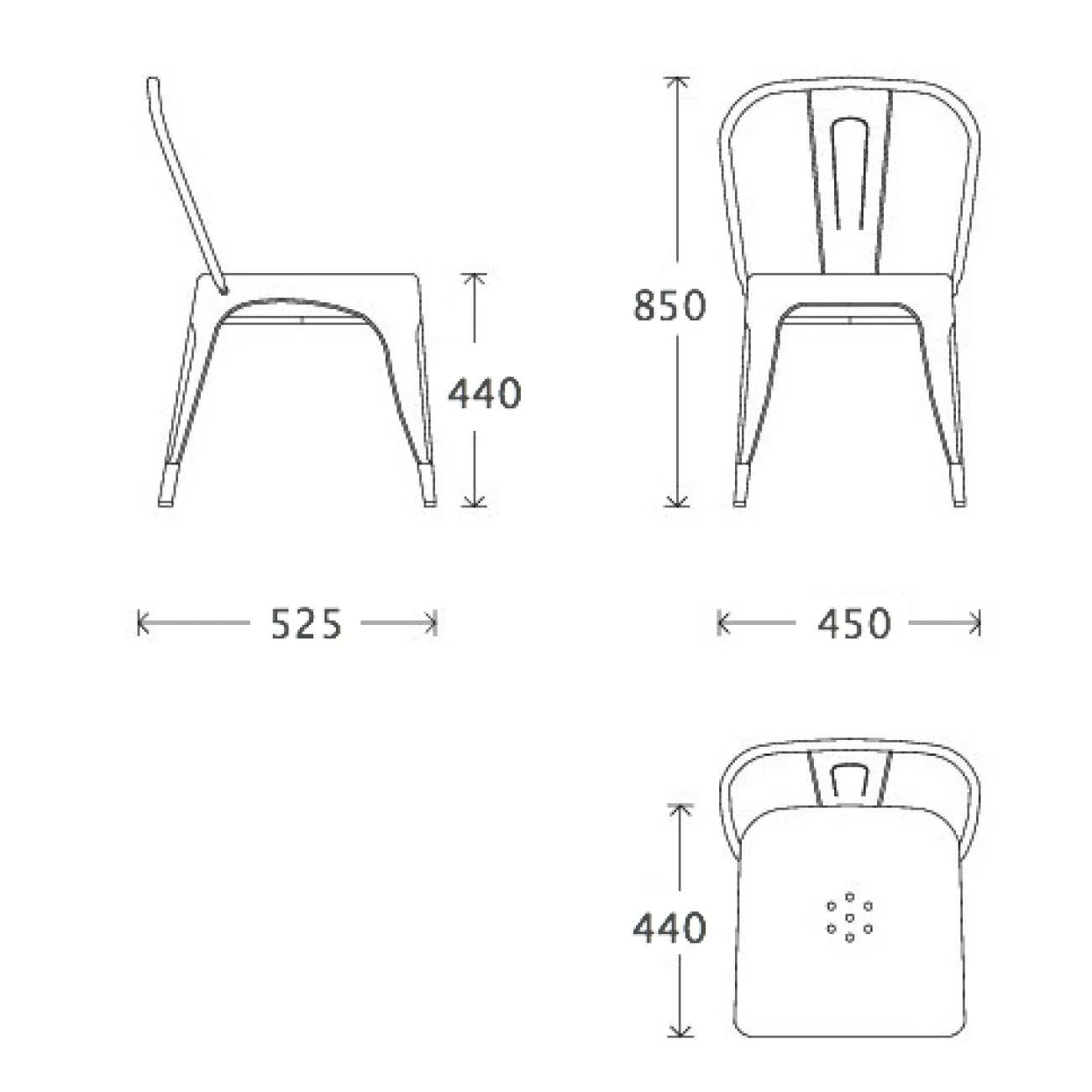 Кухонный стул Tolix Chair designed by Xavier Pauchard in 1934 от LaLume
