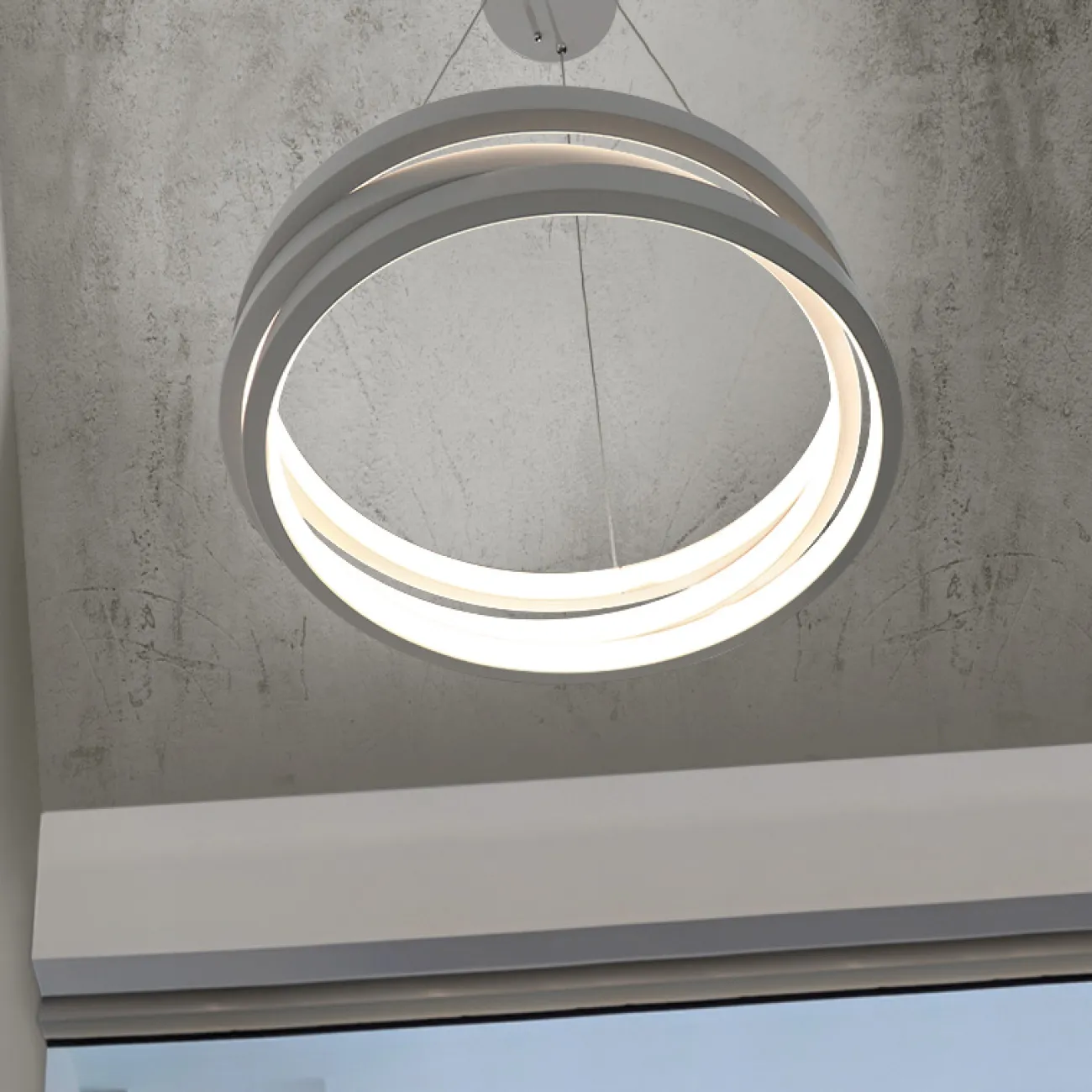 Подвесной кольцевой светильник GALO  D42,5 White от ImperiumLoft