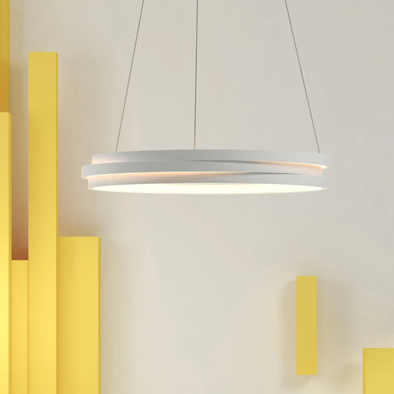 Подвесной кольцевой светильник GALO  D42,5 White от ImperiumLoft