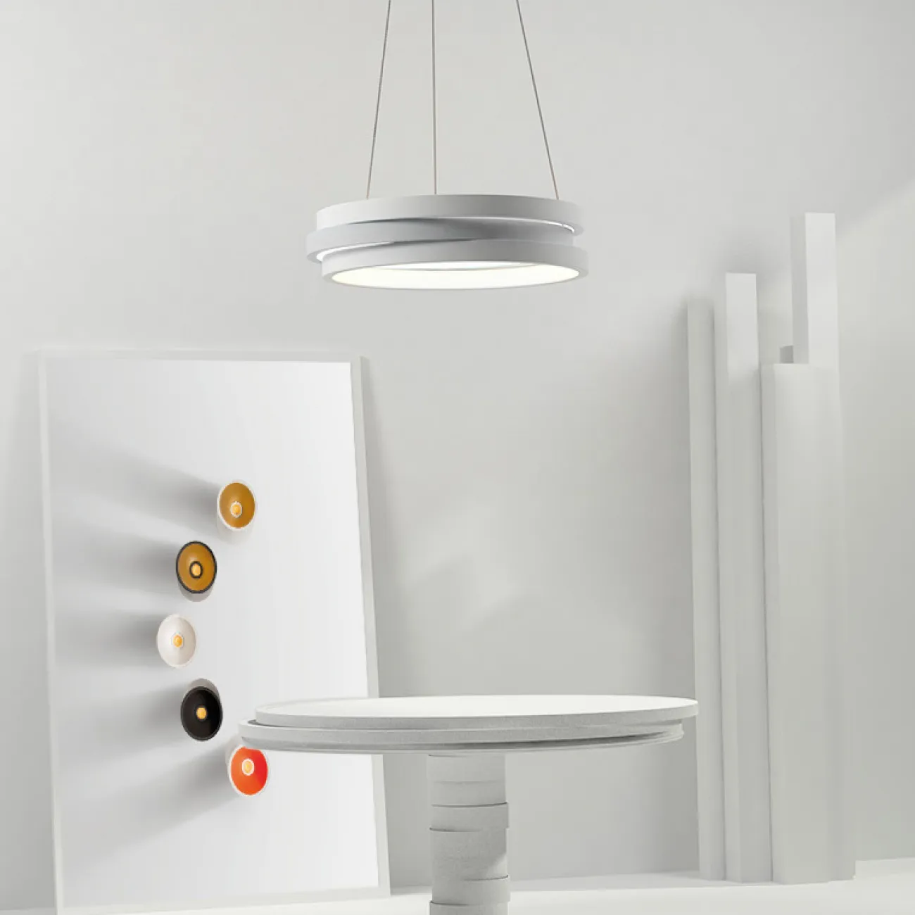 Подвесной кольцевой светильник GALO  D52,5 White от ImperiumLoft
