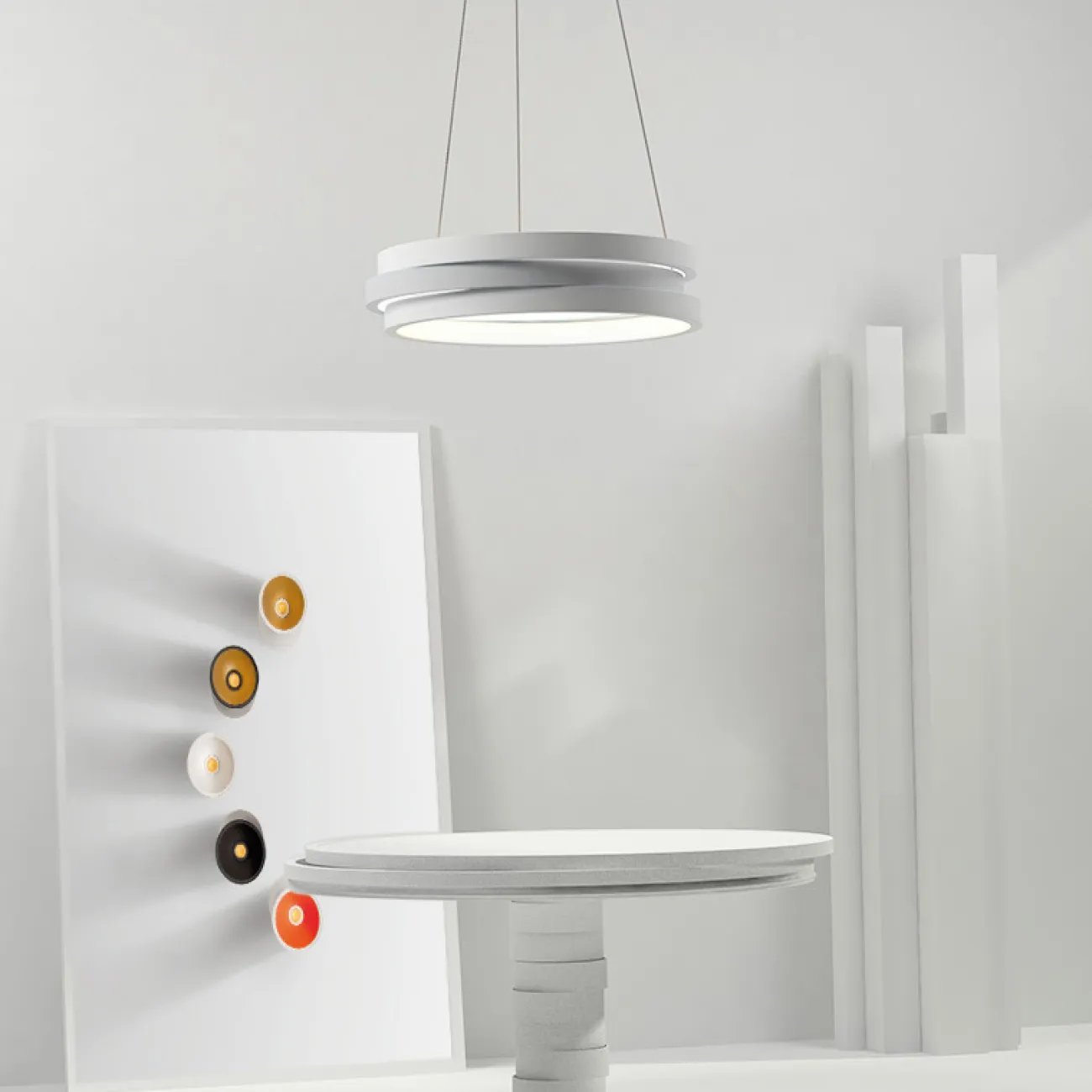 Подвесной кольцевой светильник GALO  D42,5 White от ImperiumLoft