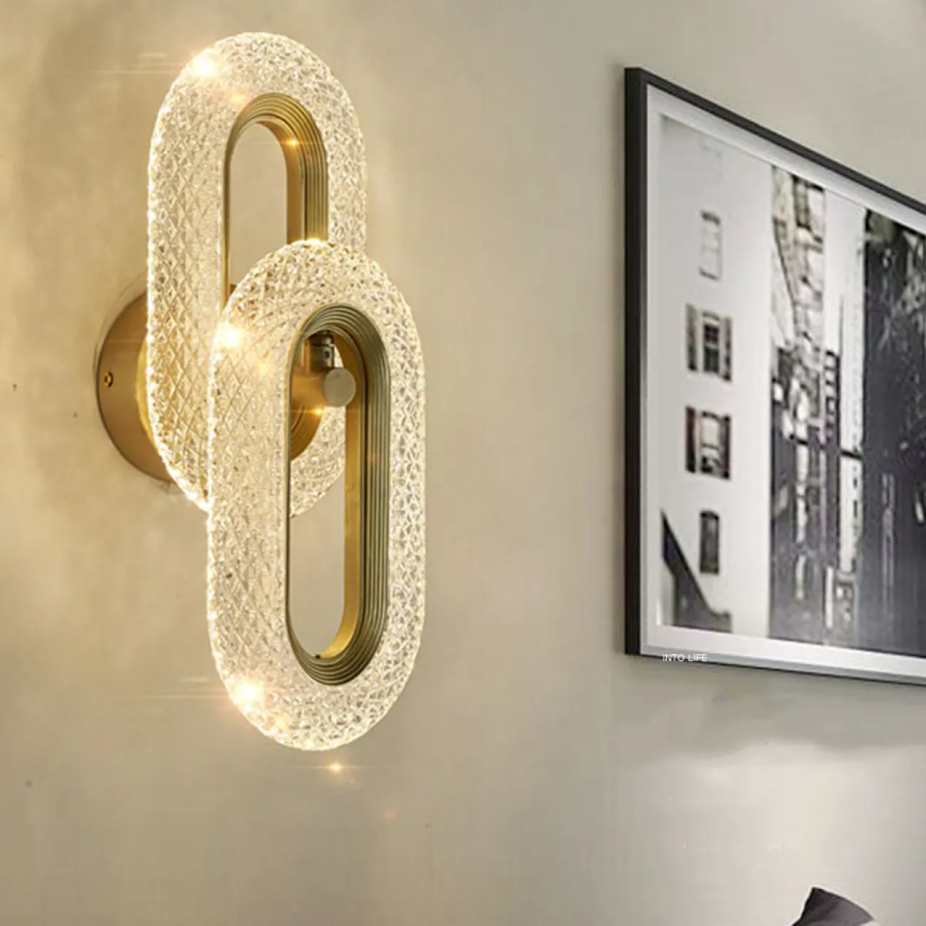 Серия настенных светодиодных светильников с кольцевидными плафонами с панцирной поверхностью KEZIA B WALL L1