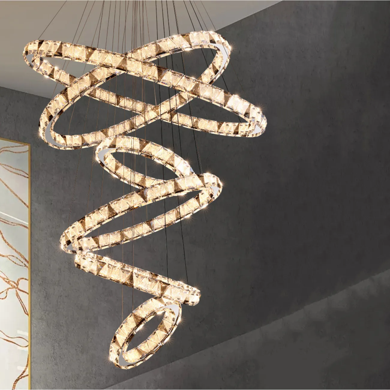 Подвесная люстра ALEKSANDRIN D50+60+80+50+100+50 от ImperiumLoft