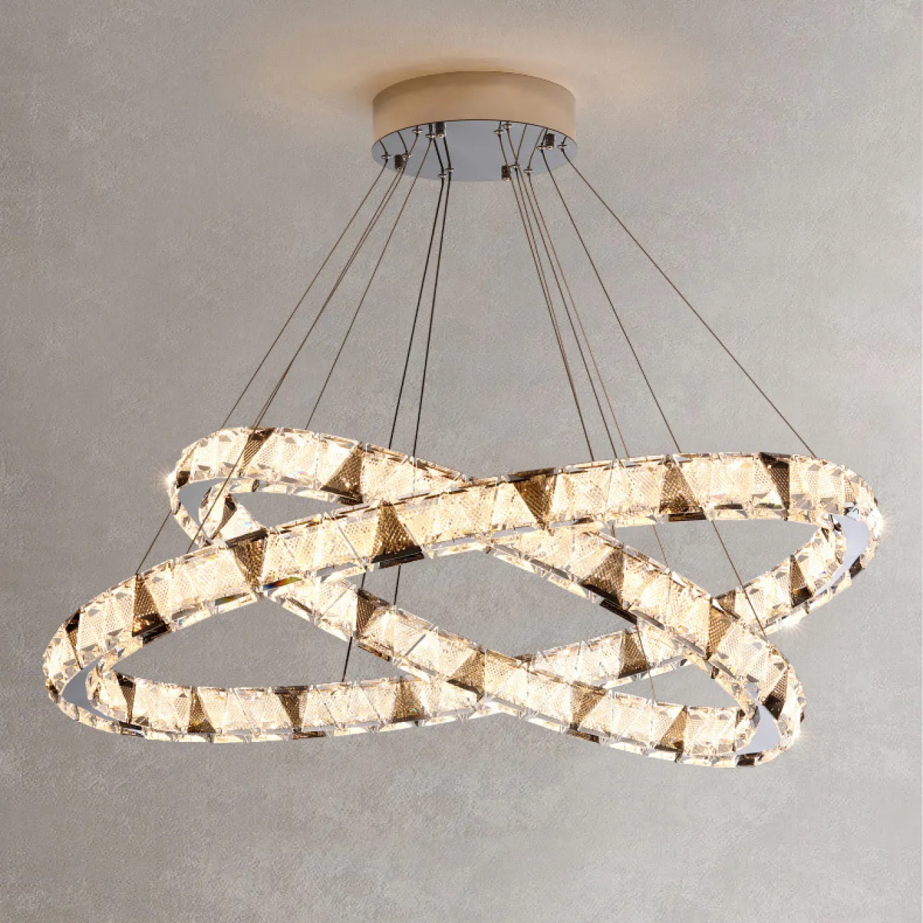 Подвесная люстра ALEKSANDRIN D50+60+80+50+100+50 от ImperiumLoft