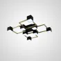 Дизайнерская потолочная люстра геометрической формы FRAME L95 от ImperiumLoft