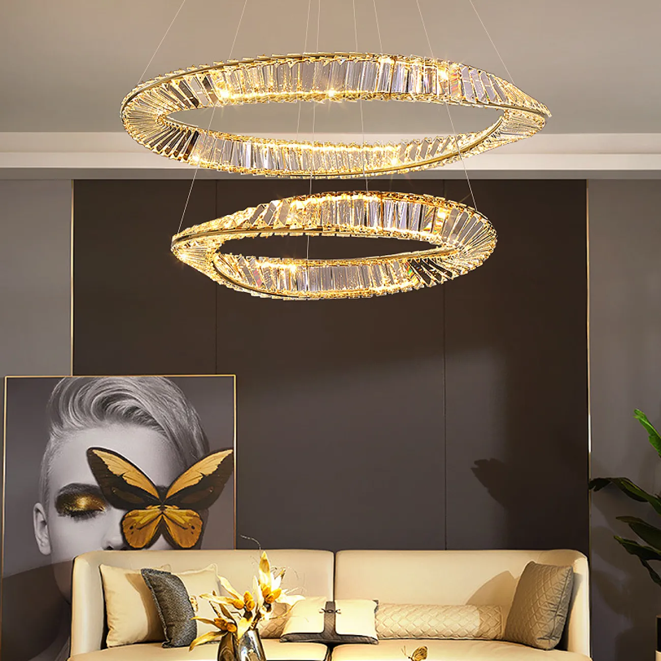 Подвесная люстра BERTOLDA X D60+100 от ImperiumLoft