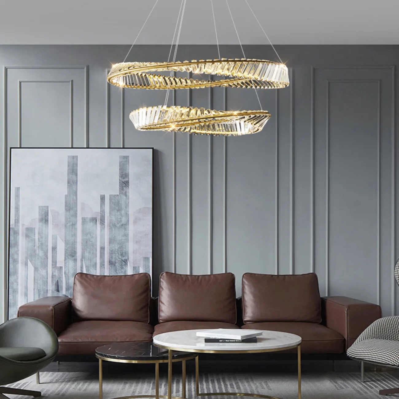 Подвесная люстра BERTOLDA X D60+100 от ImperiumLoft