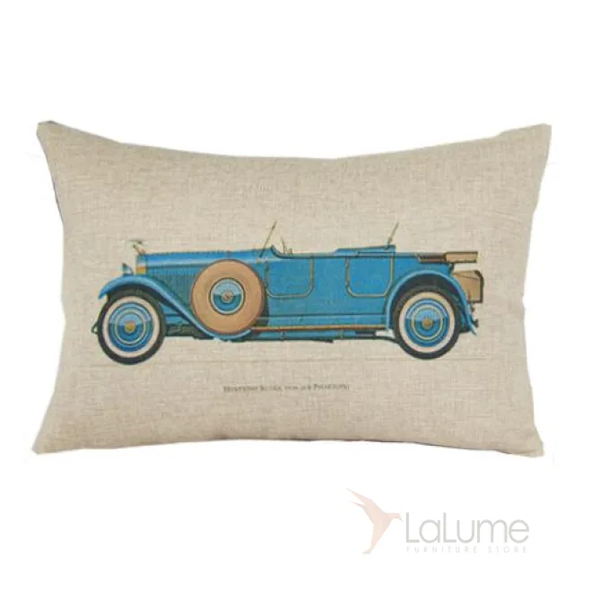 Подушка синий Ретро-автомобиль от LaLume