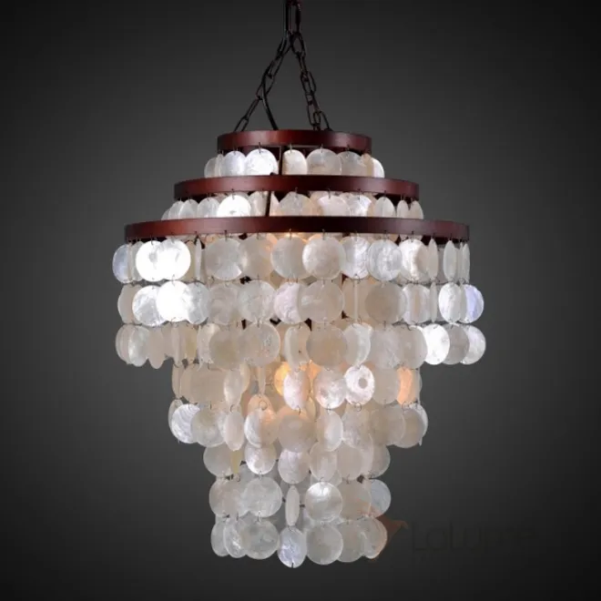 Люстра RH Capiz Three-Tier Chandelier Antic Iron от LaLume